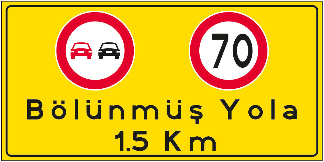 Bölünmüş Yol Levhası 1,5 Km