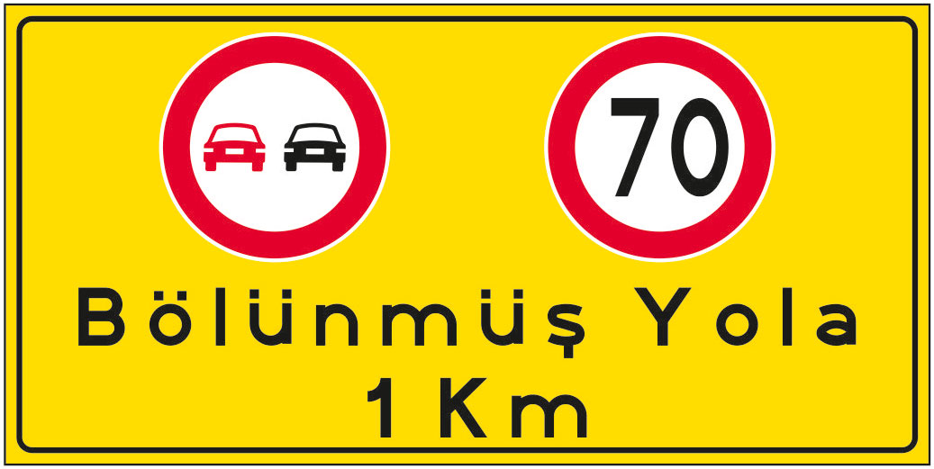 Bölünmüş Yol Levhası 1 Km