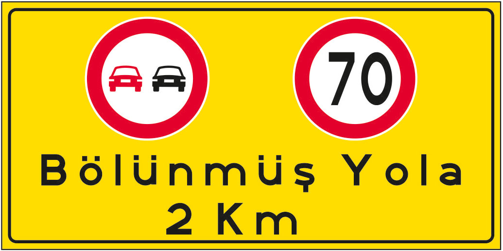 Bölünmüş Yol Levhası 2 Km