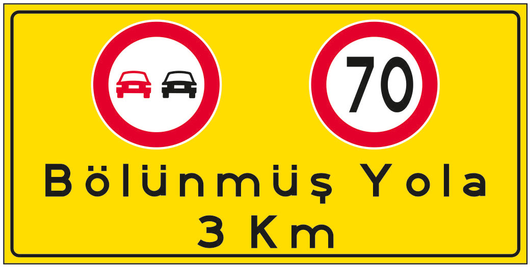 Bölünmüş Yol Levhası 3 Km