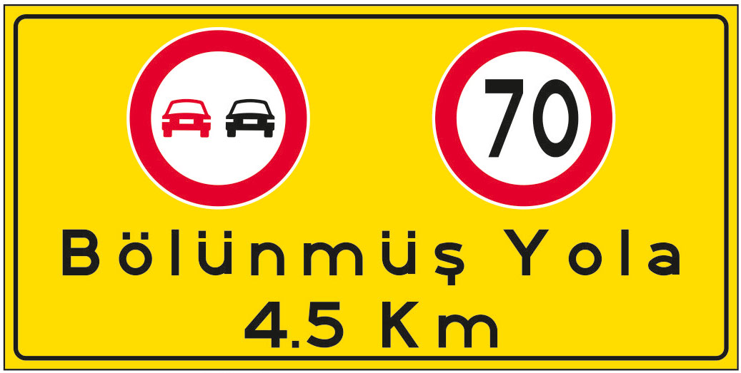 Bölünmüş Yol Levhası 4,5 Km